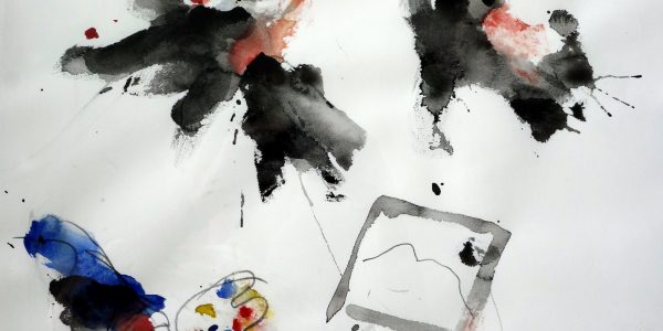 Ger Lataster Origineel op papier, ingelijsd