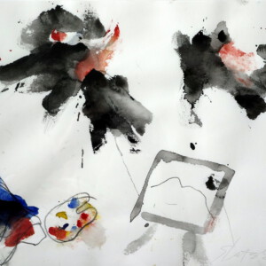 Ger Lataster Origineel op papier, ingelijsd