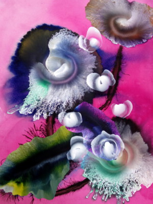 Reinoud van Vught, Roze, Acryl op papier, 82x90cm Reinoud van Vught, Roze, Acryl op papier, 82x90cm