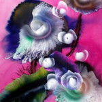 Reinoud van Vught, Roze, Acryl op papier, 82x90cm