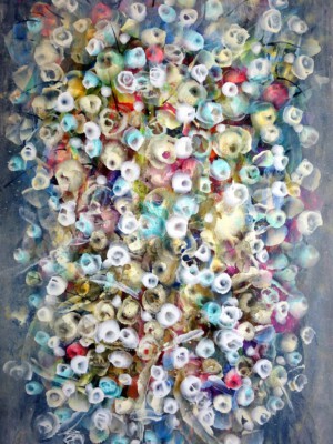 Reinoud van Vught, Zonder Titel, 2019, Acryl op papier, 100x150cm