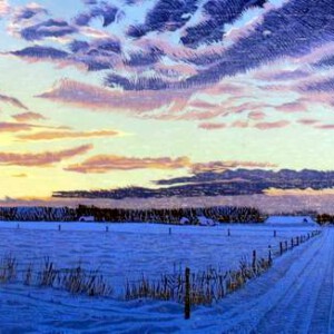 Siemen Dijkstra, 1 DAG WINTER. Nog maar 1 over. Siemen Dijkstra, 1 DAG WINTER, kleurenhoutsnede