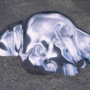 Jeroen Meijs, Gaja, 1999, gietalluminium, serie van 3, 140x140x40 cm