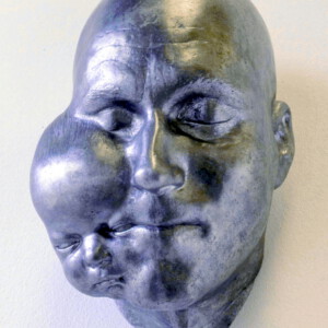 Jeroen Meijs, Zelfportret met baby, Unicum in aluminium