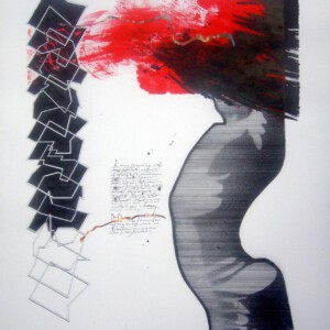 Piet van Bragt, Hadewych IV, Tekening, 50 x 70 cm Piet van Bragt, Hadewych IV, Tekening, 50 x 70 cm