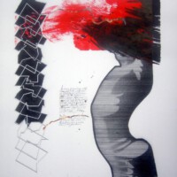 Piet van Bragt, Hadewych IV, Tekening, 50 x 70 cm Piet van Bragt, Hadewych IV, Tekening, 50 x 70 cm