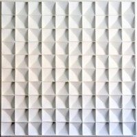 Aart-Jan Moerman, L17, Wit Reliëf, 102 x 102 x 5 cm Aart-Jan Moerman, L17, Wit Reliëf, 102 x 102 x 5 cm
