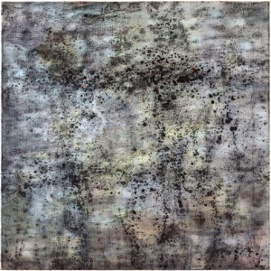 Vera Hilger, zonder titel, olieverf en tempera op doek, 100 x 100 cm, 2017