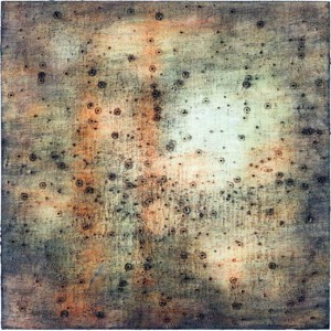 Vera Hilger, zonder titel, olieverf en tempera op hout, 50 x 50 cm, 2017